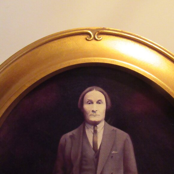 "The Parisian Waiting For God" by Rochelle Phister Framed Giclee Print, 10 x 12" - Picture 4 of 9